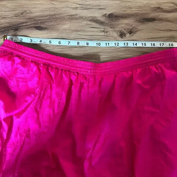 Vintage Plus Size Hot Pink Milano SportII Size 3X Shiny Windbreaker Track Pants - Picture 4 of 6